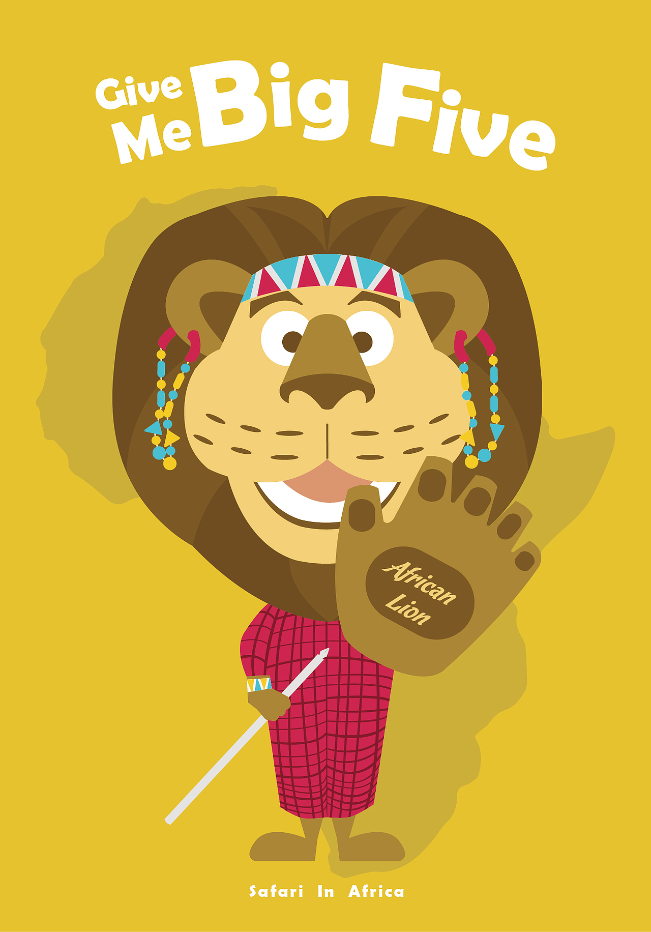 【give me big five】非洲五大兽|平面|ip形象|翅翅_原创作品-站酷