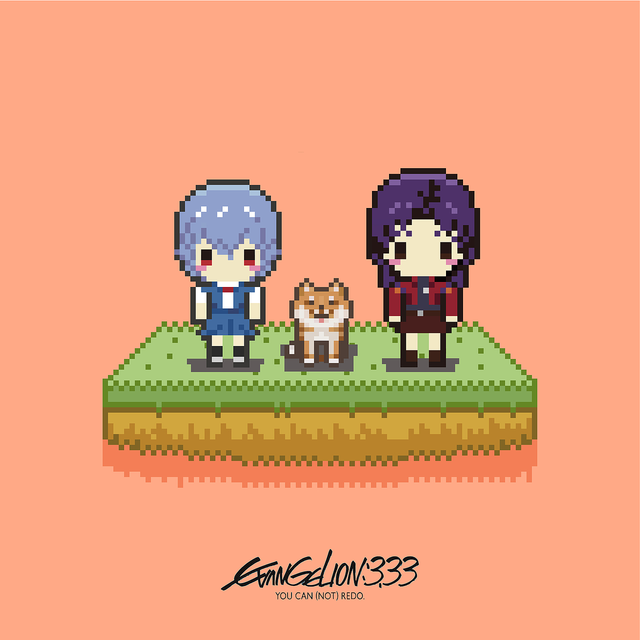 新世纪福音战士-像素图|插画|像素画|香蕉酱绵绵冰_原创作品-站酷