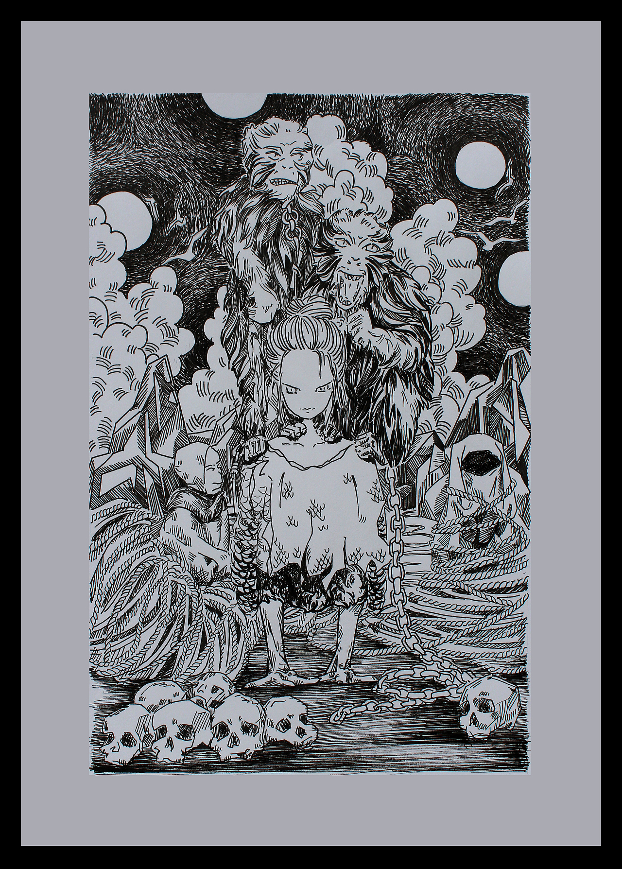 黑白插画/黑白线稿