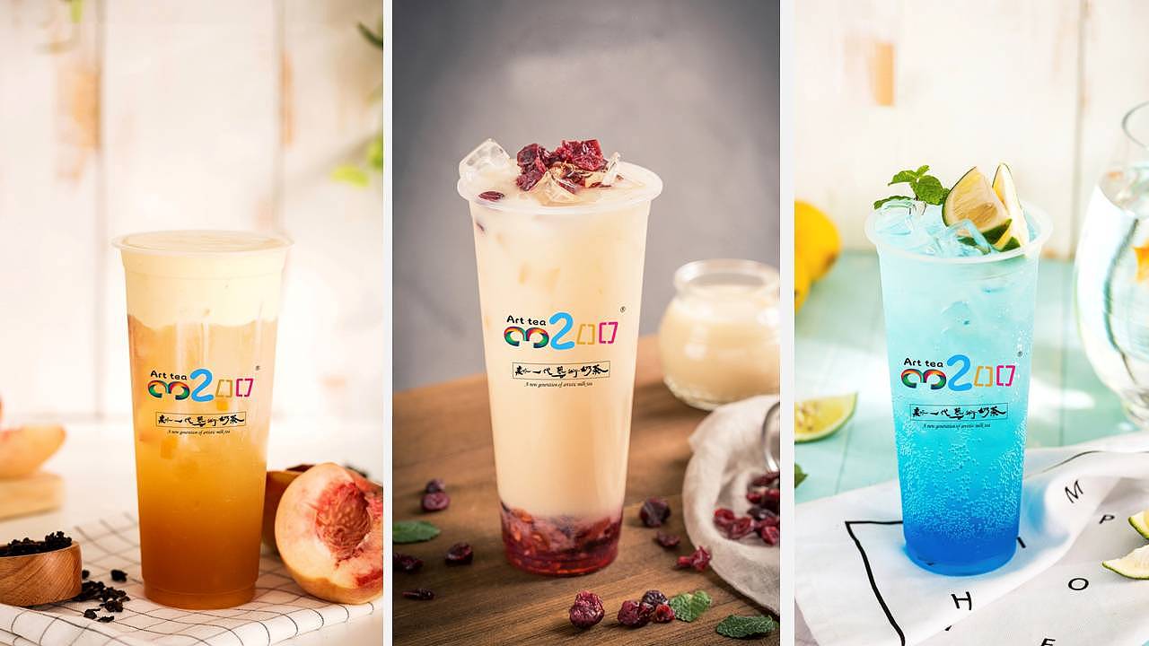 3200艺术茶饮店定位及整体风格设计