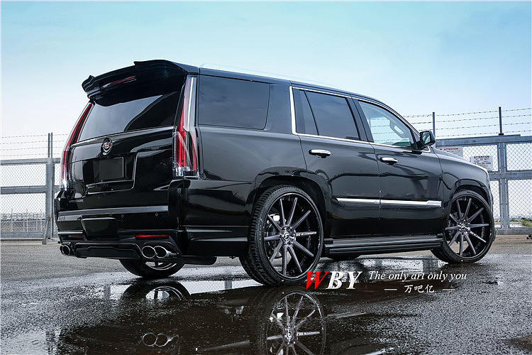 凯迪拉克凯雷德改装zero宽体大小包围宽体轮眉尾翼