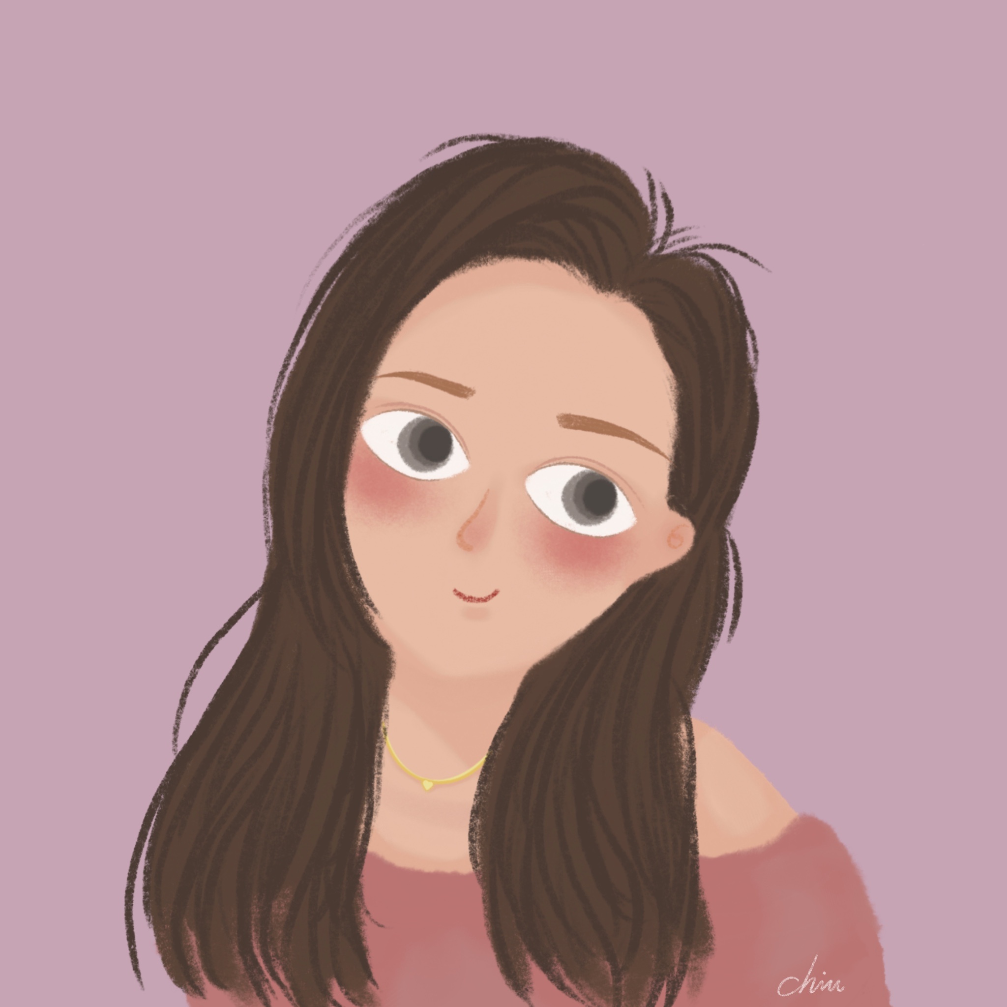 ipad手绘 prcoeate 卡通情侣头像结婚证照片