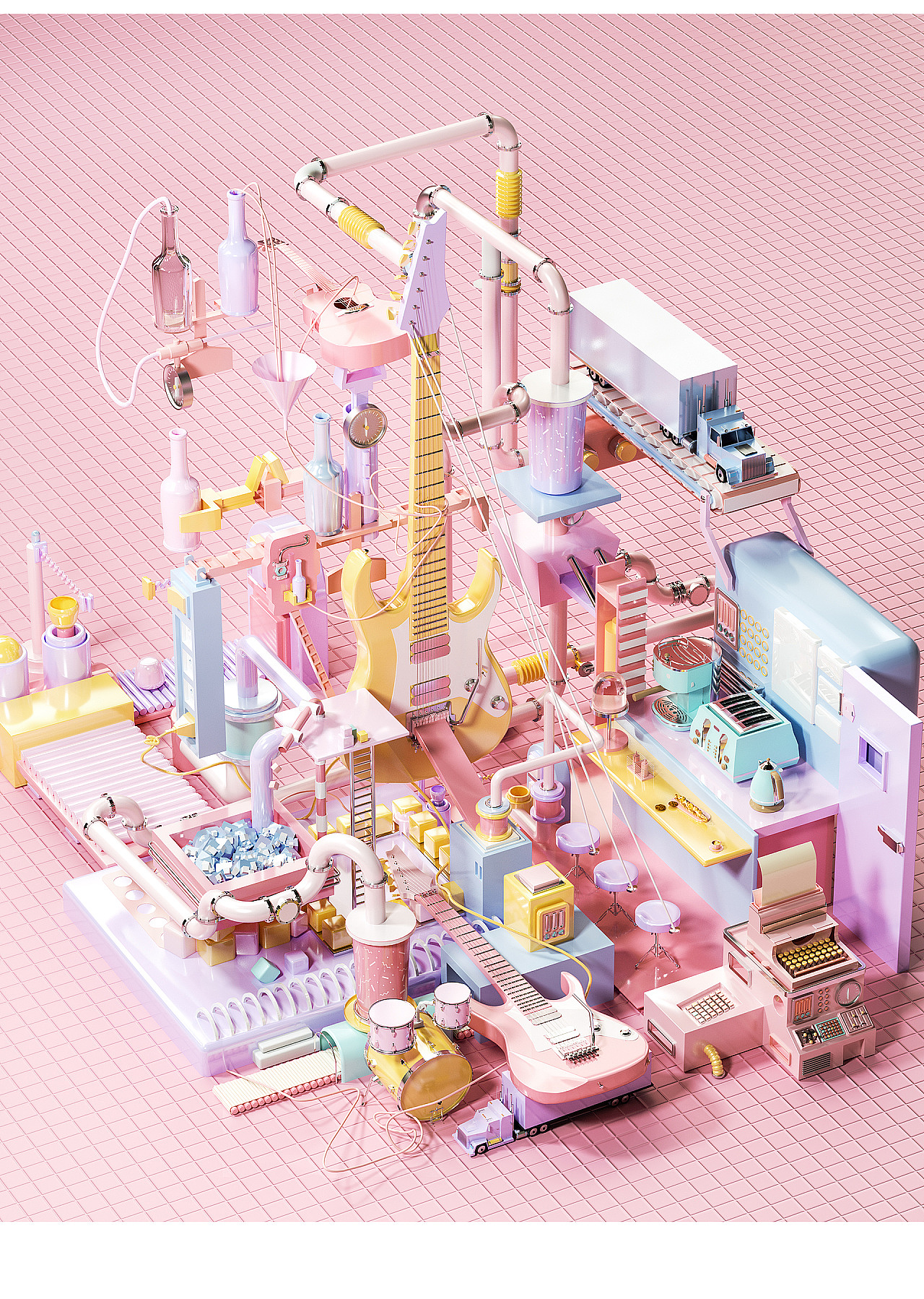 日常3D建模练习（图ZMjI3NTk3MTM2） - 场景 - 站酷设计师想泡个澡原创素材 - 站酷ZCOOL