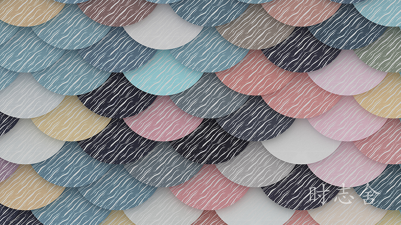 c4d渲染多彩图案背景