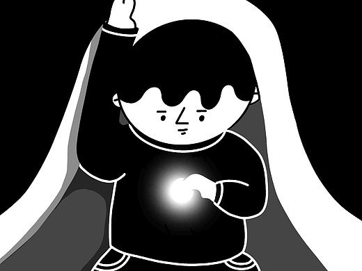 黑白插画——阿呆的日常14（个人主页-ZNTEzMTgzMzY=） - 商业插画 - 站酷设计师会画画的金刚原创素材 - 站酷ZCOOL