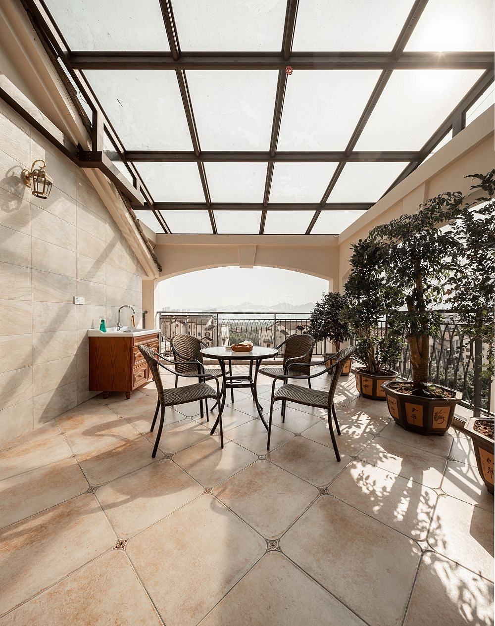 龙湖江与城天樾装修,美式风格设计实景图,天古装饰