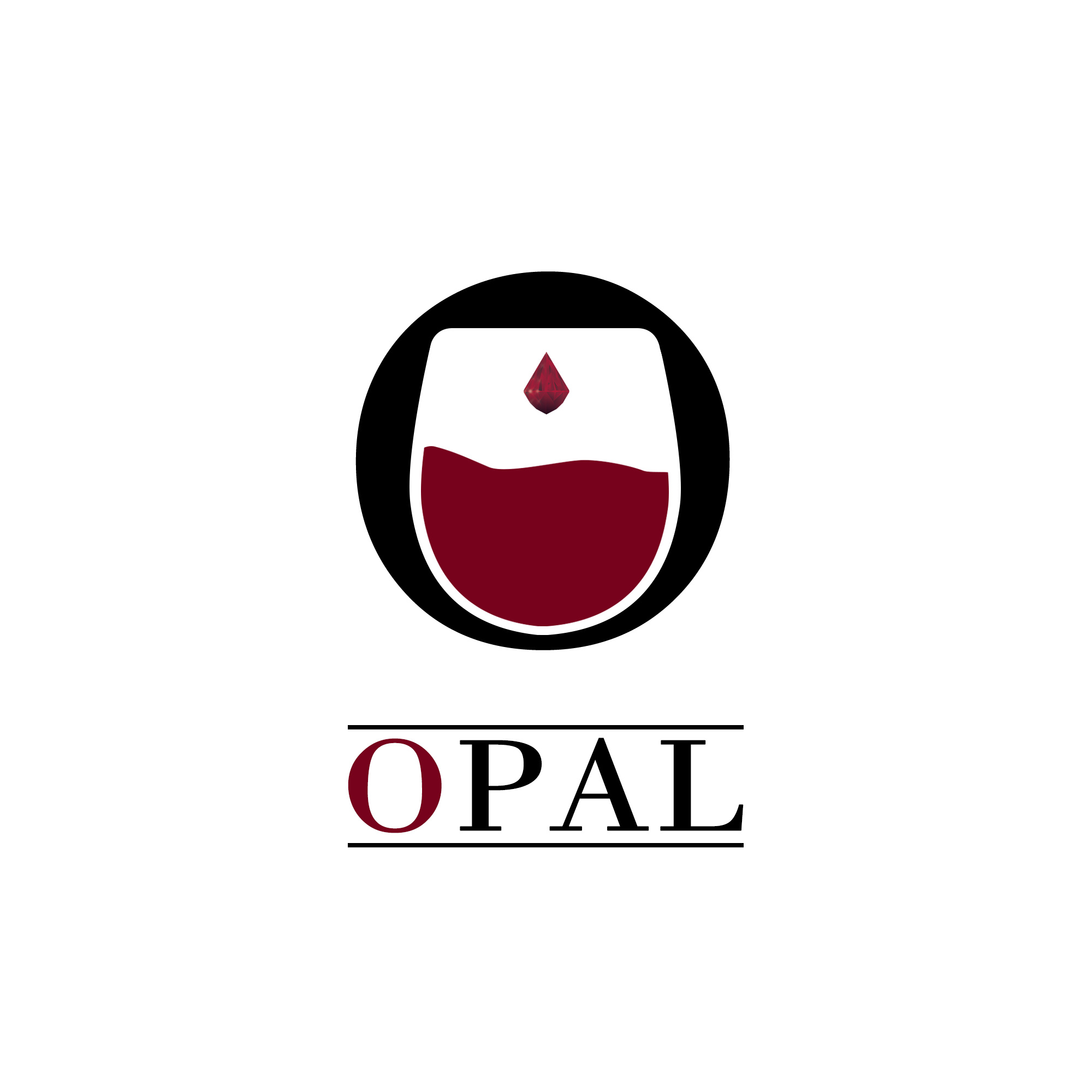 opal红酒logo设计