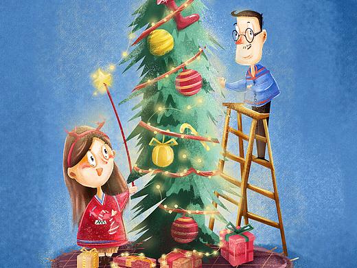 圣誕節(jié)之夜（個人主頁-ZNDE3MTQ5Njg=） - 創(chuàng)作習(xí)作 - 站酷設(shè)計師呵嘞個呵原創(chuàng)素材 - 站酷ZCOOL