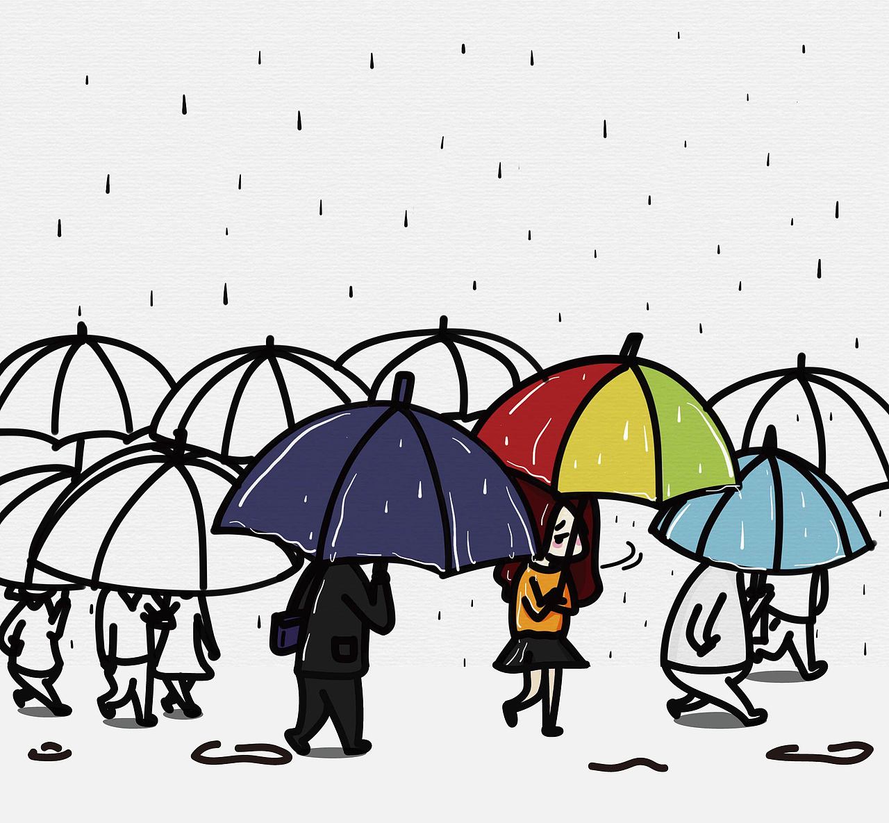 最美的不是下雨天,是下雨天你走过,顺便甩了我一身水.