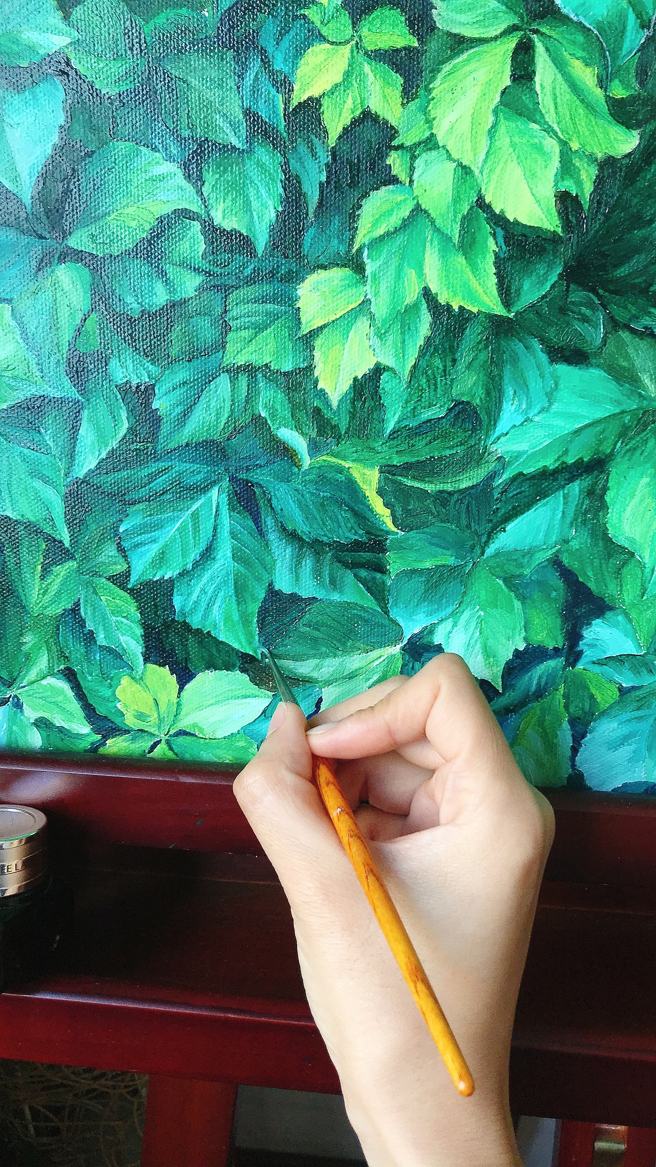 油画小记2020爬山虎