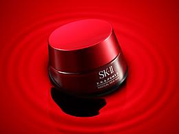 护肤产品拍摄红色化妆品拍摄