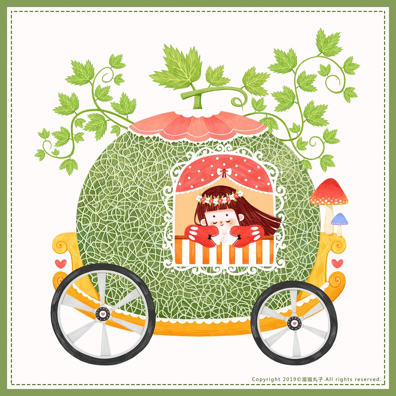 原创插画《甜甜水果味》系列三（图ZMTUxOTE5MDc2） - 创作习作 - 站酷设计师湯猫丸子原创素材 - 站酷ZCOOL