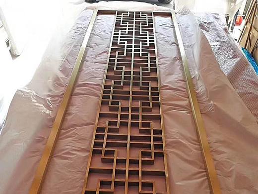 福建售楼处金属简约镂空不锈钢屏风 来图定制