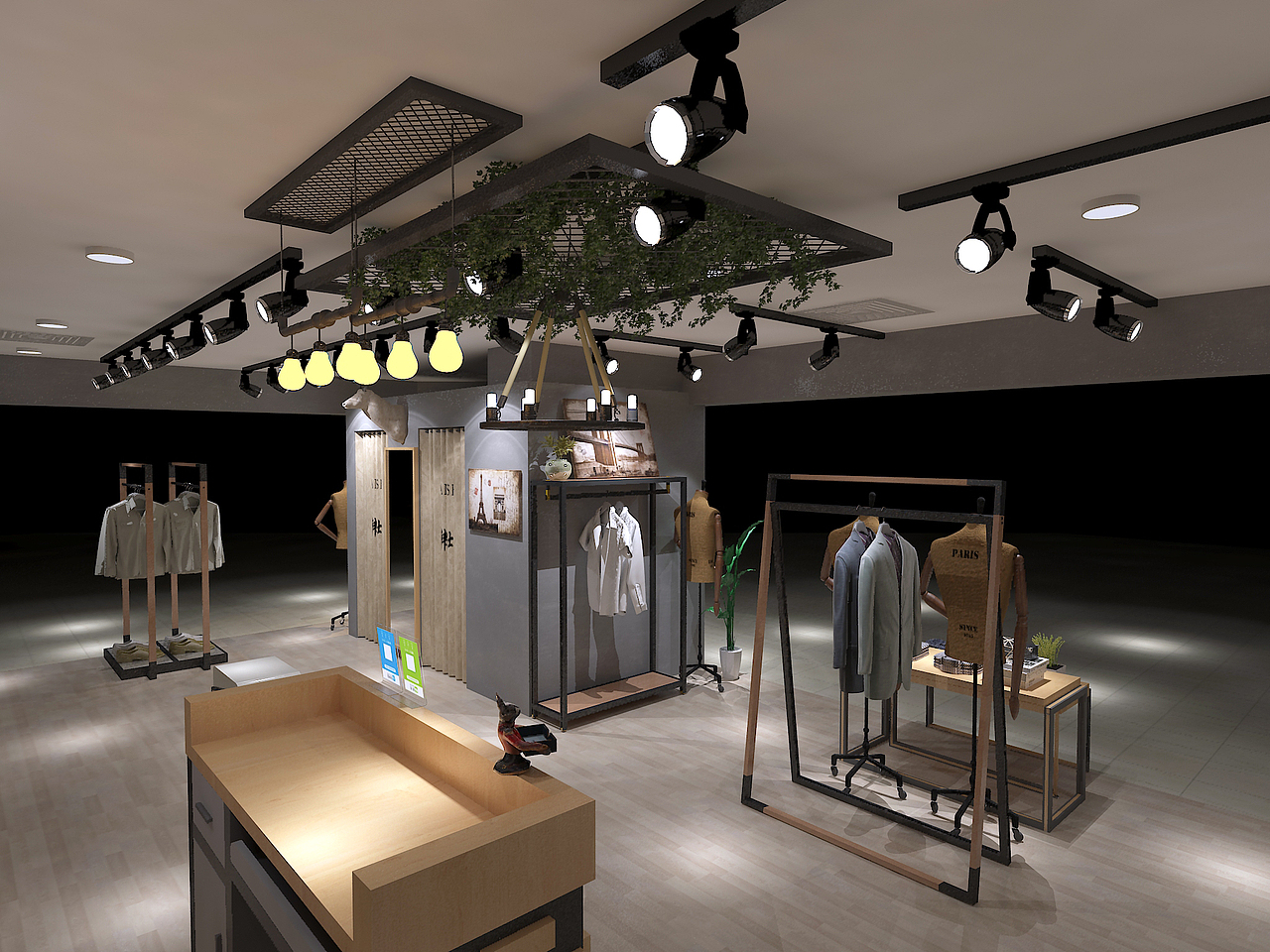 工业复古男装店（图ZMTY2OTQxMDY0） - 展陈设计 - 站酷设计师shiqiyue9078原创素材 - 站酷ZCOOL