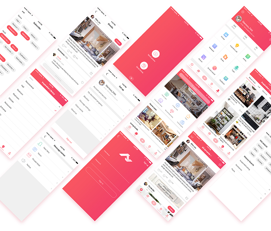 【暖家】家装社区APP【概念设计】 整套UI+logo+页面交互动效（图ZNzgyNTk0MTY=） - APP界面 - 站酷设计师silentseaPAN原创素材 - 站酷ZCOOL