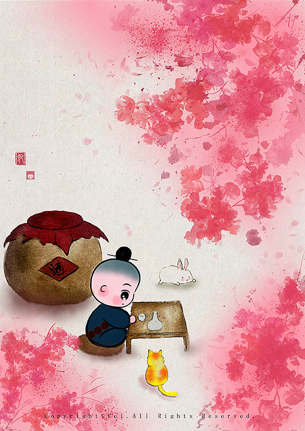 原创插画·了尘小道士