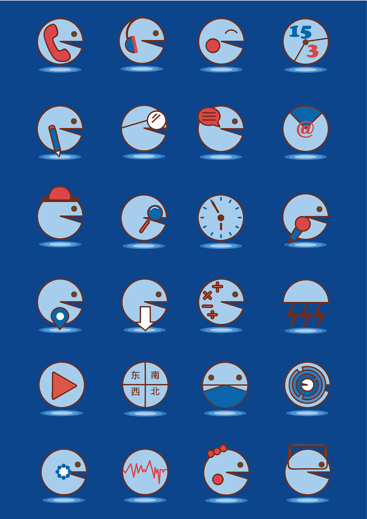 趣味手机图标手机展示效果大白图标大白海报推 荐