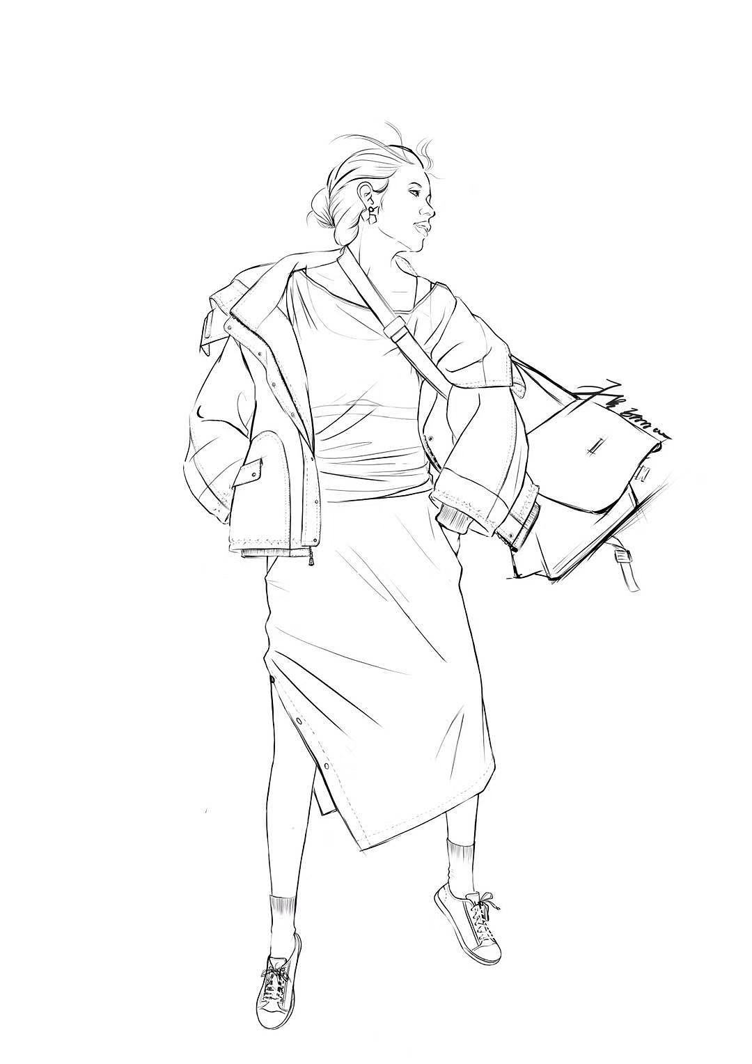 手绘（图ZMTM0NzQxMTA0） - 休闲/流行服饰 - 站酷设计师MONO2020原创素材 - 站酷ZCOOL