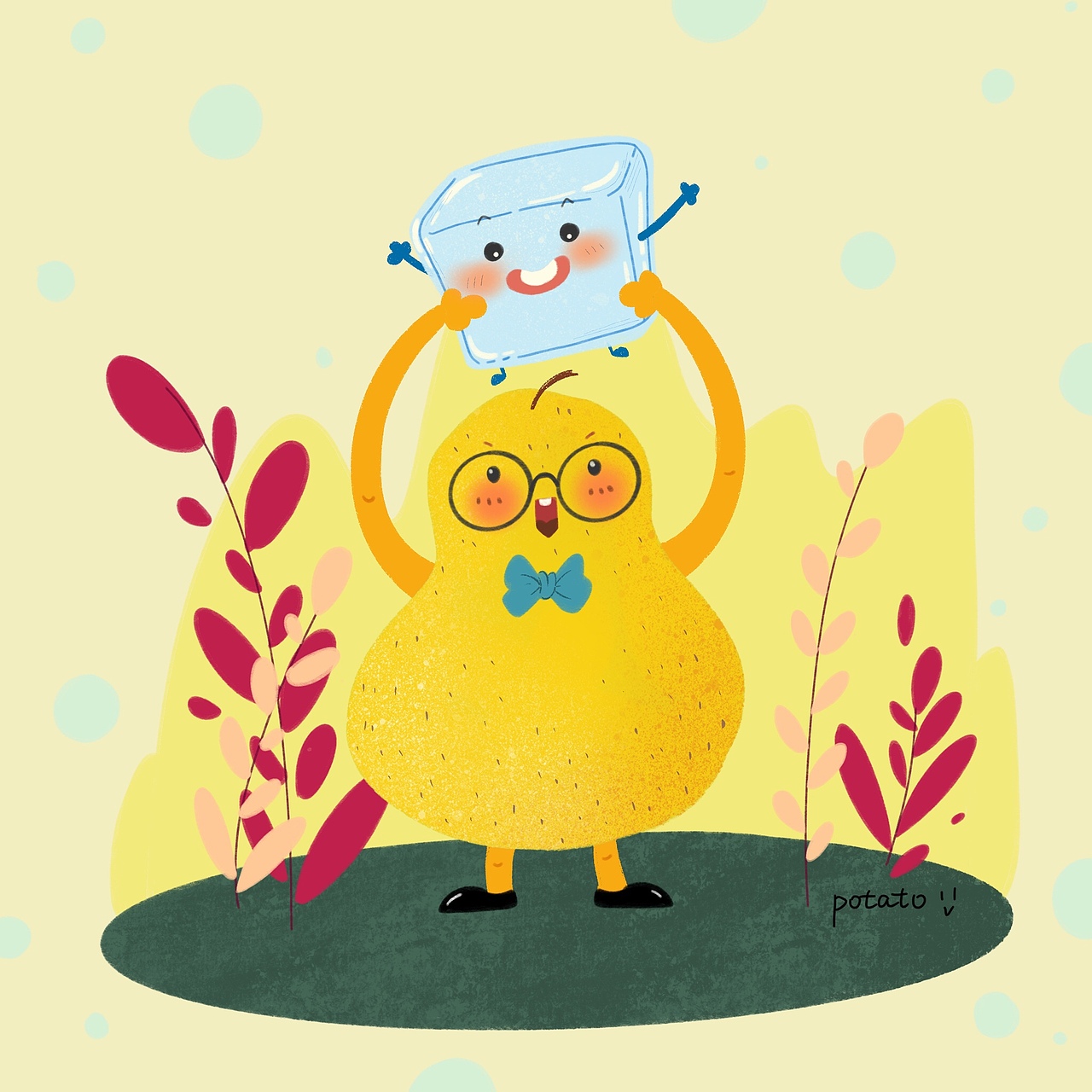 水果茶插图创作