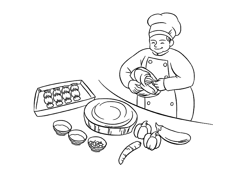 简笔漫画餐饮店插画（图ZNTc0MTg1MDg=） - 商业插画 - 站酷设计师圆蛋水彩绘原创素材 - 站酷ZCOOL