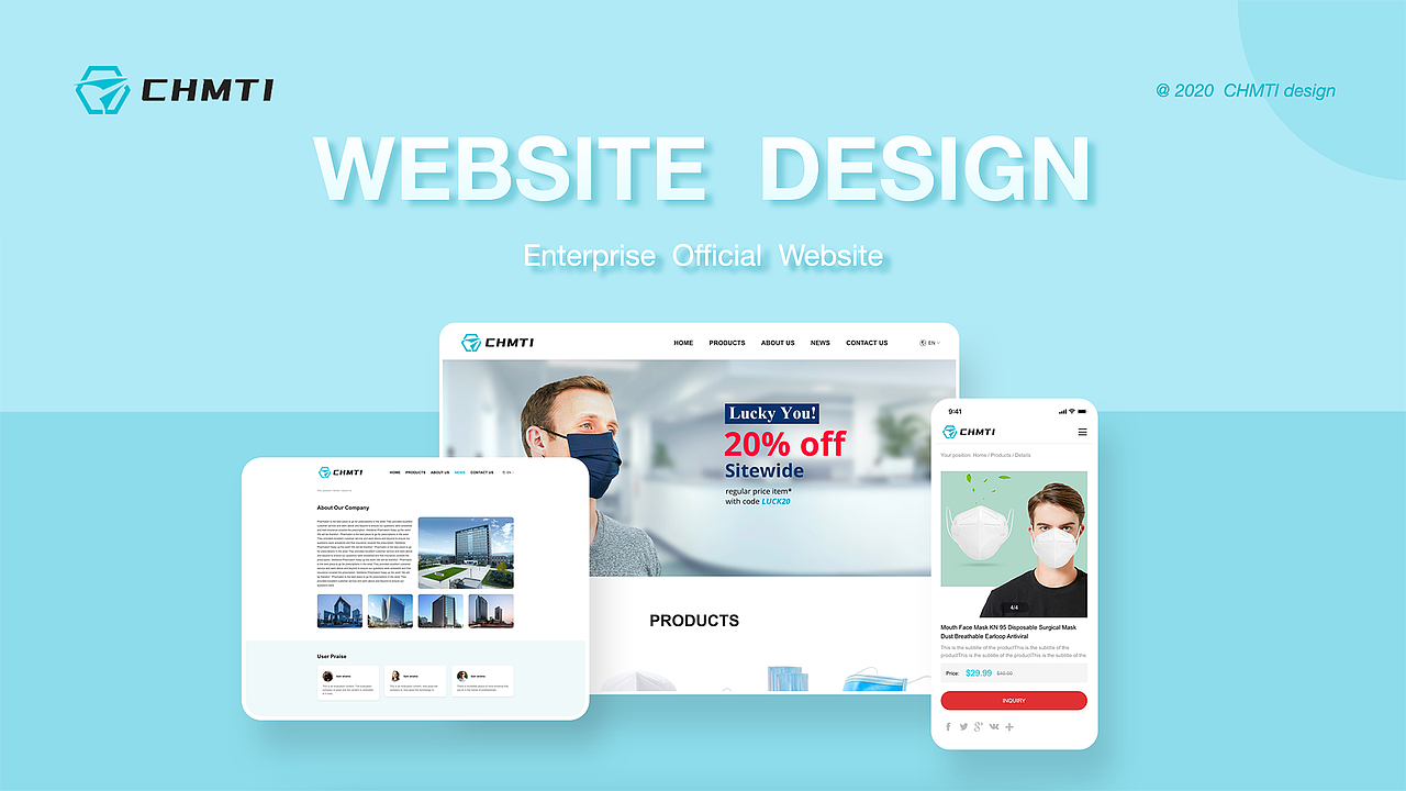 2020「CHMTI」响应式官网提案（图ZMjg5OTE5MzQ0） - 企业官网 - 站酷设计师Heyia原创素材 - 站酷ZCOOL