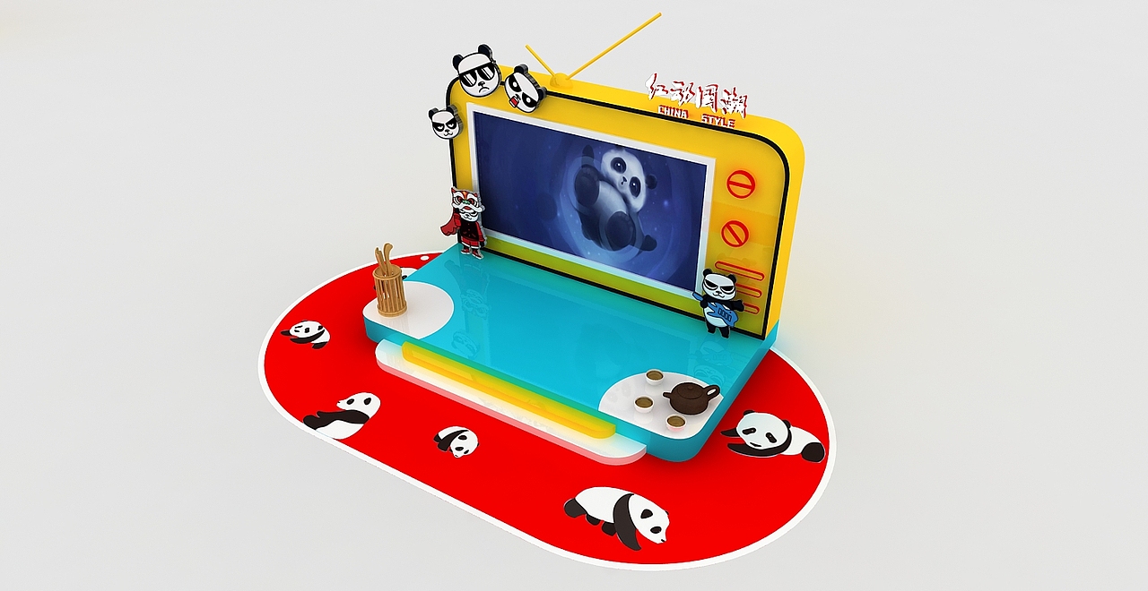 展会展厅舞美美陈展示设计3D效果图