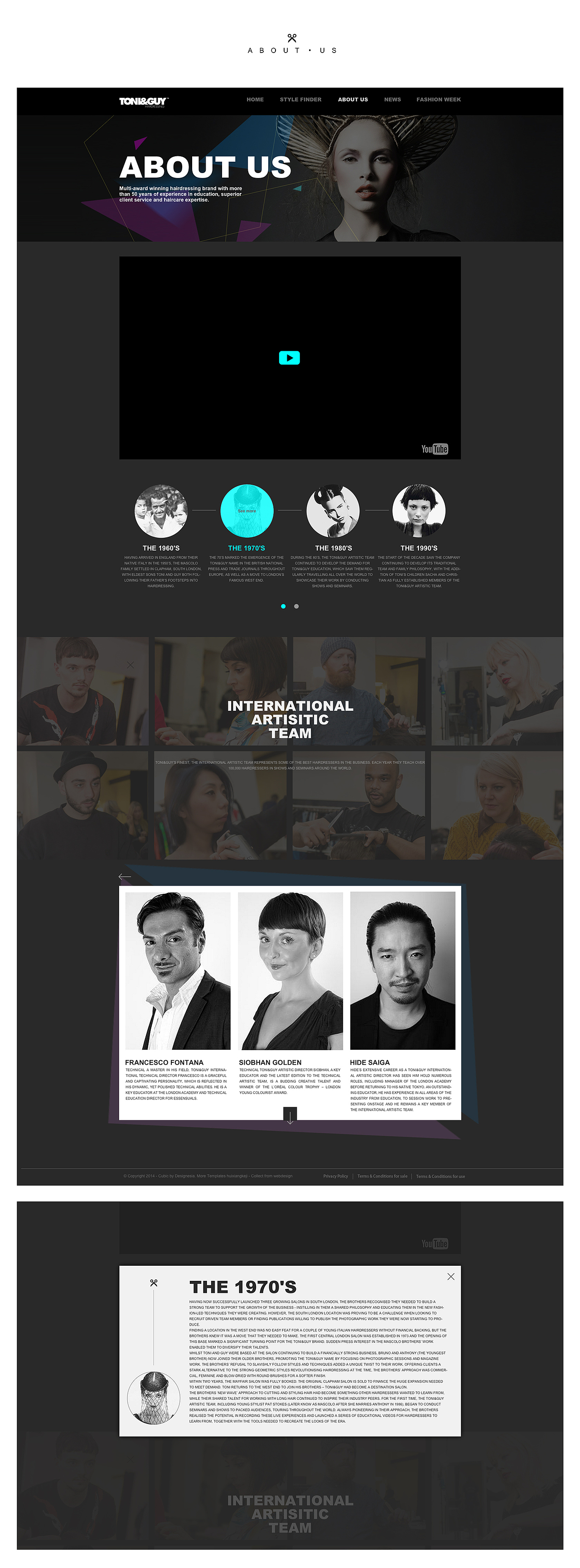 toni&guy web design（图ZMzk5NDg4ODA=） - 企业官网 - 站酷设计师花轮少爷原创素材 - 站酷ZCOOL