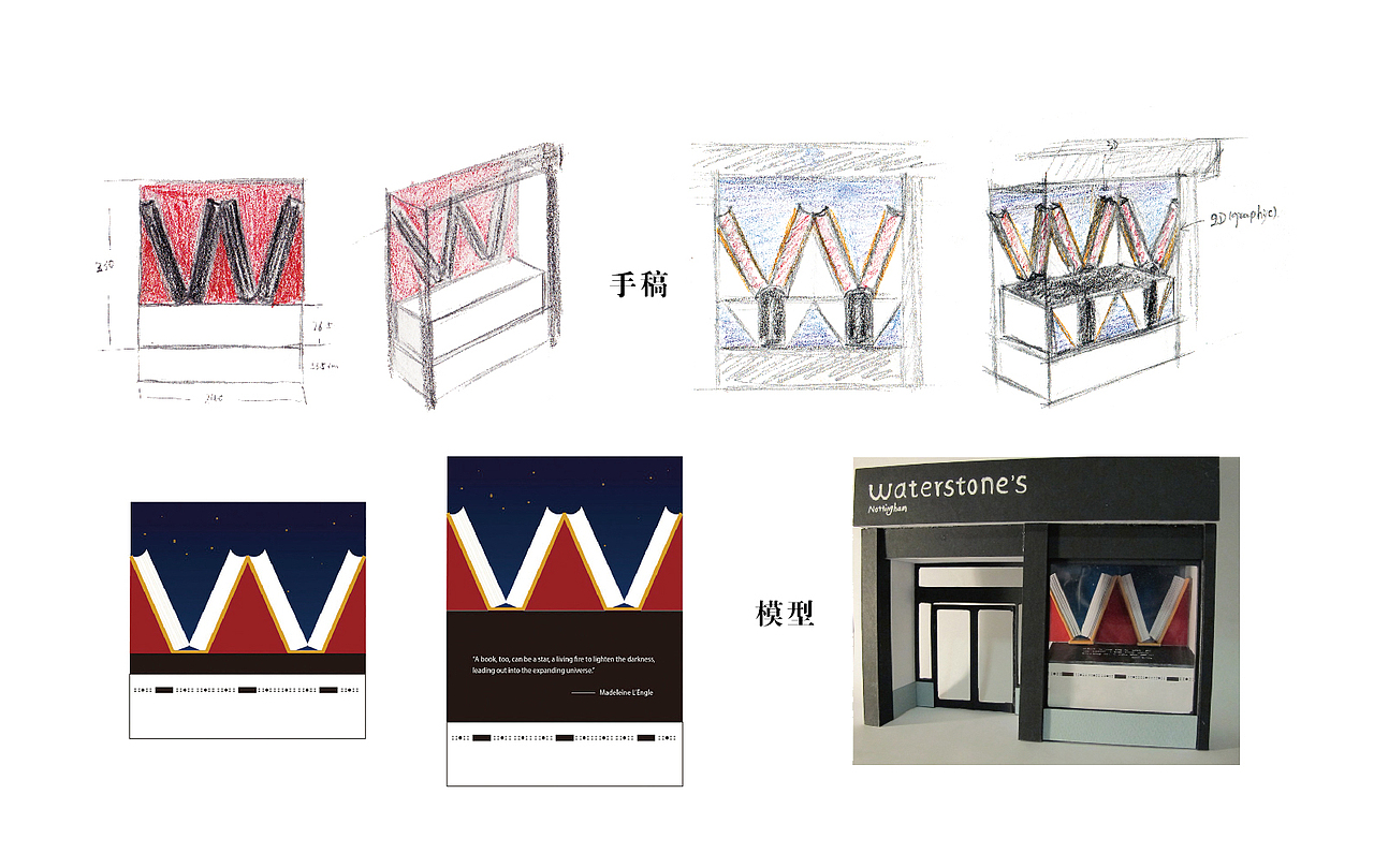 书店橱窗的再设计（图ZMjU4MDgzNDQ=） - 展陈设计 - 站酷设计师萌若朝夕原创素材 - 站酷ZCOOL