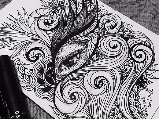 黑白插画