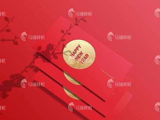 红包长款 智能贴图样机模板vi提案展示效果春节psd素材