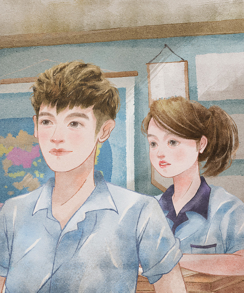 【插画-板绘】致青春系列（图ZMjA1MDk5NDA0） - 艺术插画 - 站酷设计师兰小小LAN原创素材 - 站酷ZCOOL