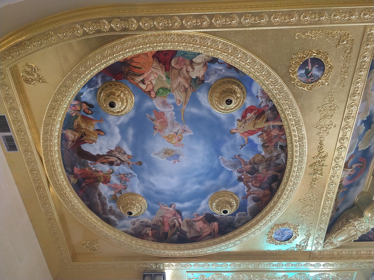 云南壁画天顶穹顶壁画墙绘手绘墙欧式油画