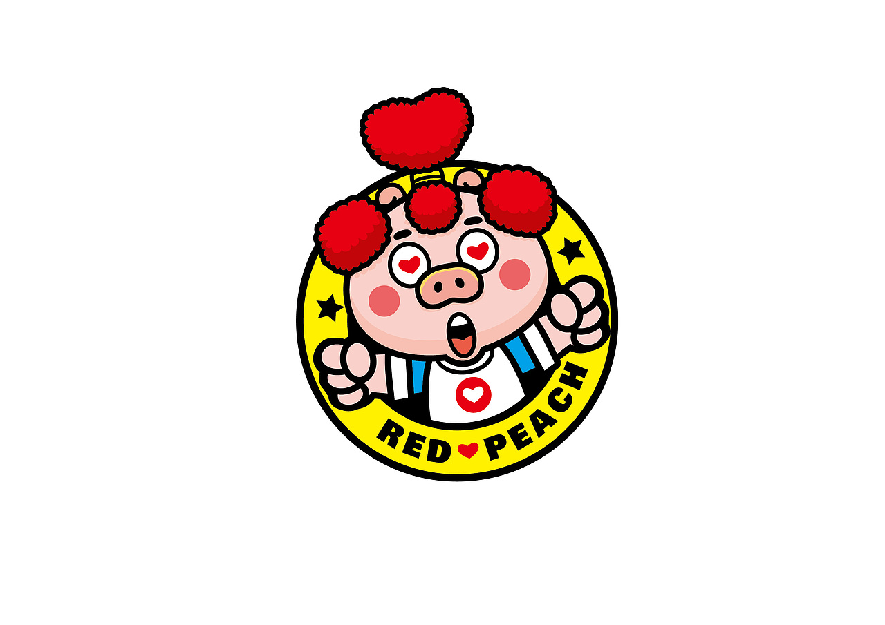 桃心小猪卡通形象设计（图ZNjA3MDU0NDQ=） - IP形象 - 站酷设计师橡果果IP设计原创素材 - 站酷ZCOOL