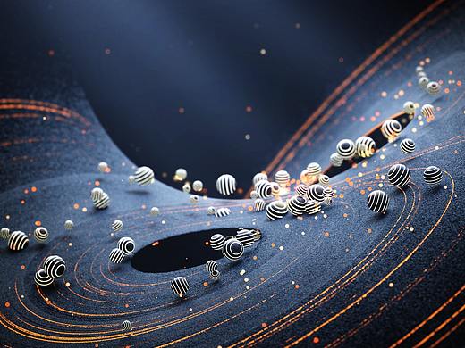 c4d xp粒子星轨及抽象形态