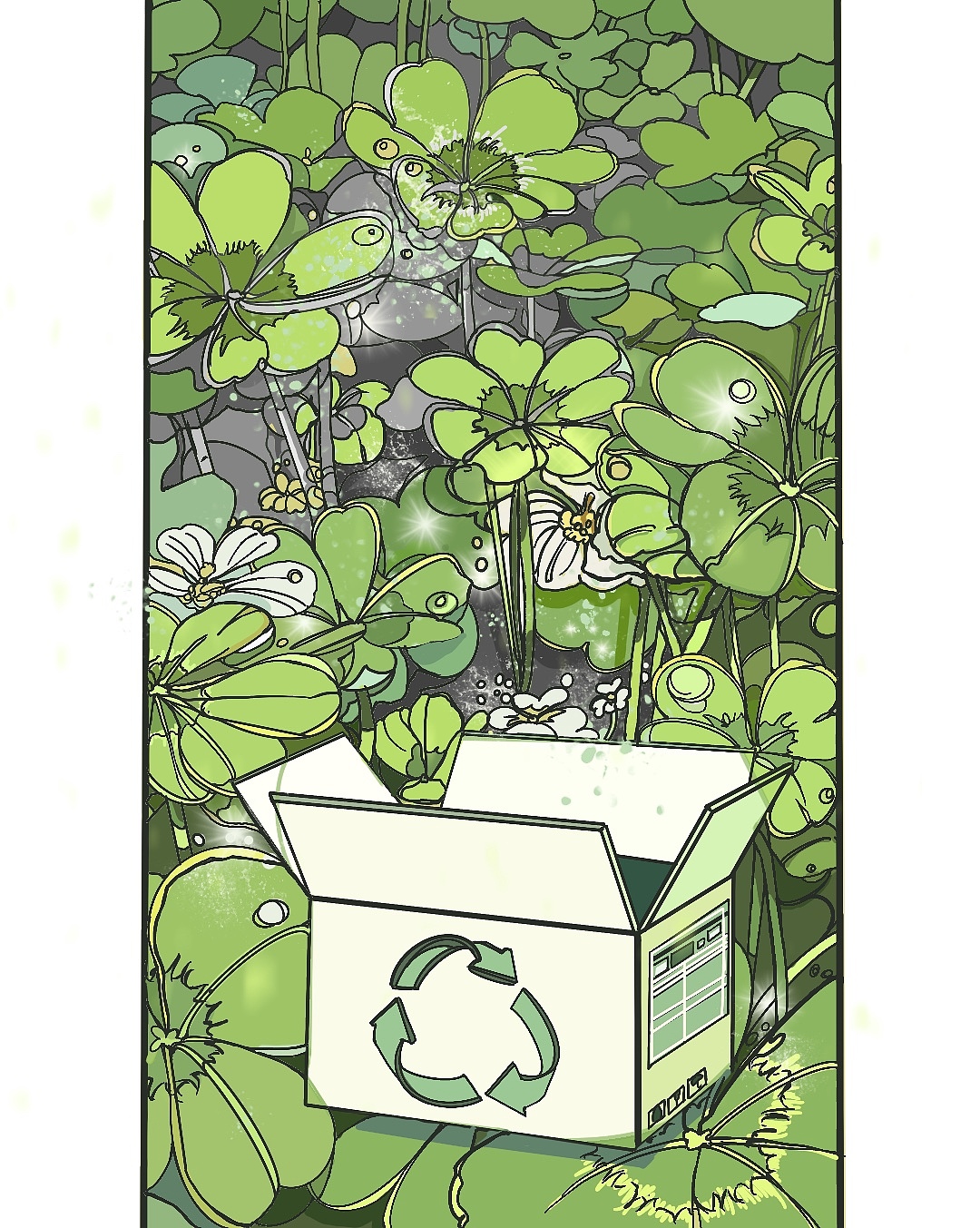 环保♻️，l绿色（图ZMzA1MTQxNDA0） - 商业插画 - 站酷设计师Z85050001原创素材 - 站酷ZCOOL