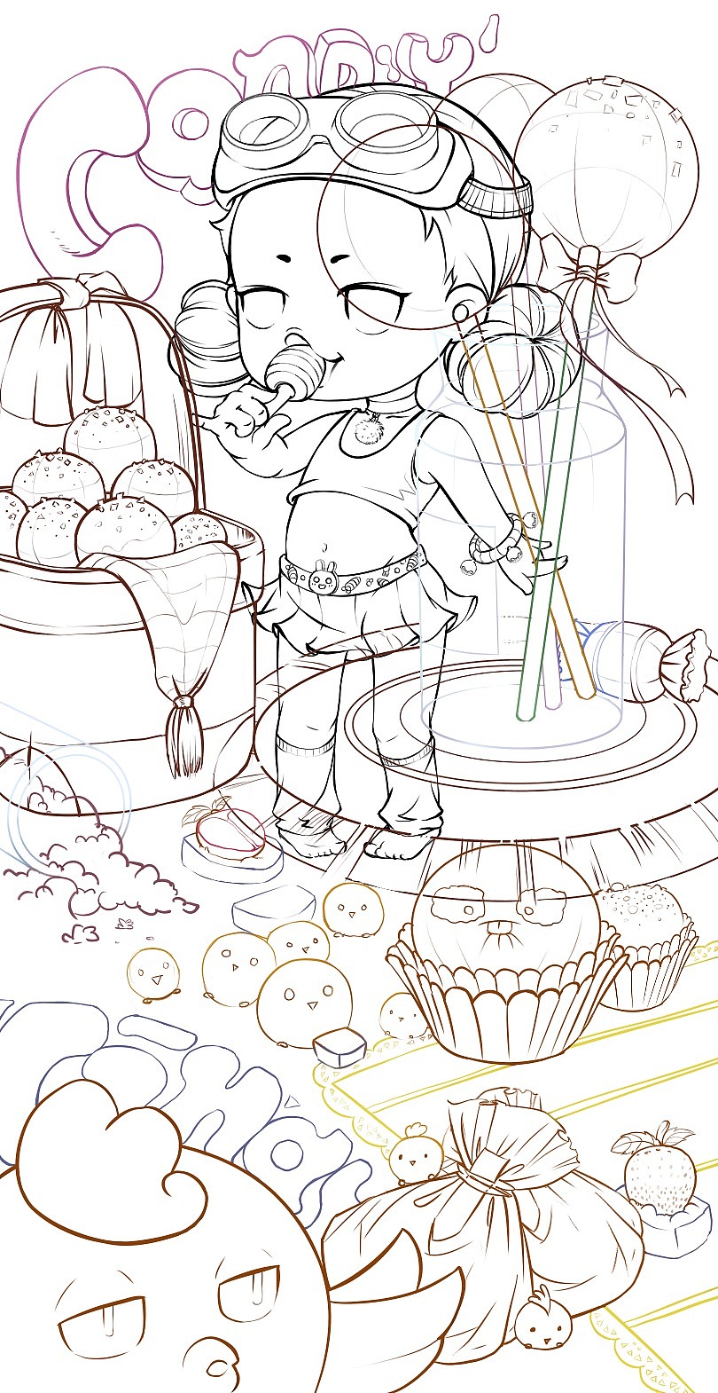 小馒头系列-疯狂爱糖果（图ZMTY3NTM2NzEy） - 创作习作 - 站酷设计师Wren阿潤原创素材 - 站酷ZCOOL