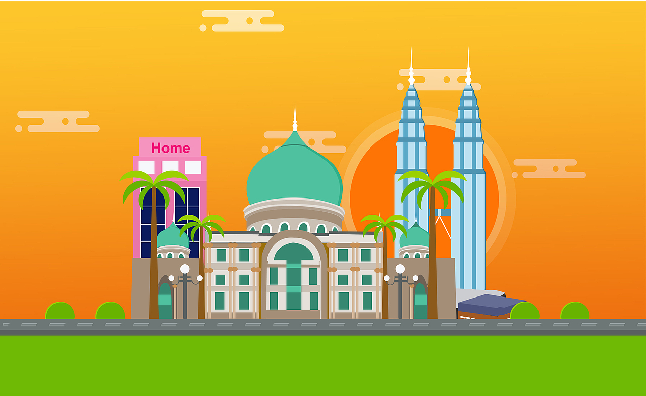 建筑插画（图ZNjU3NzI0ODg=） - 创作习作 - 站酷设计师FishDream鱼梦原创素材 - 站酷ZCOOL