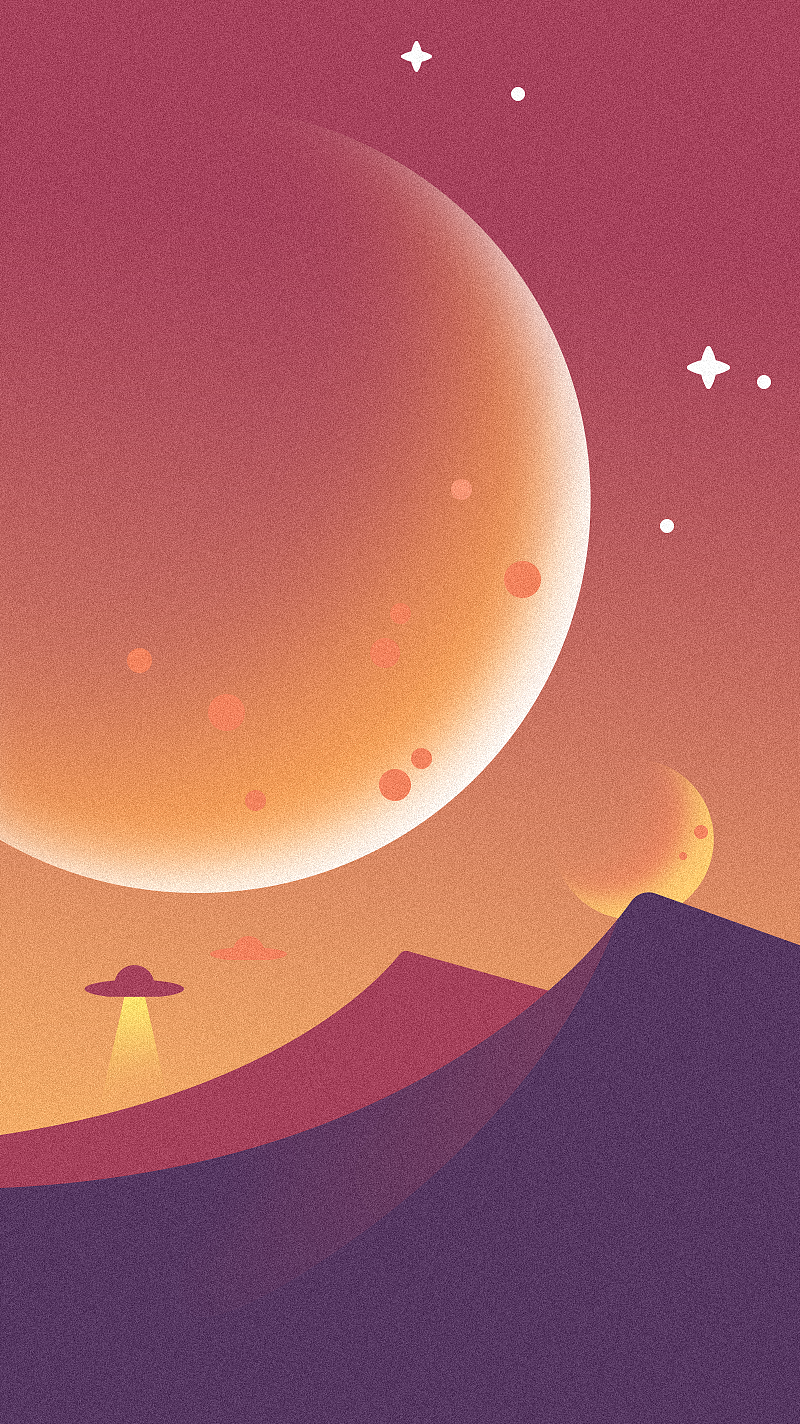 ui渐变插画颗粒感