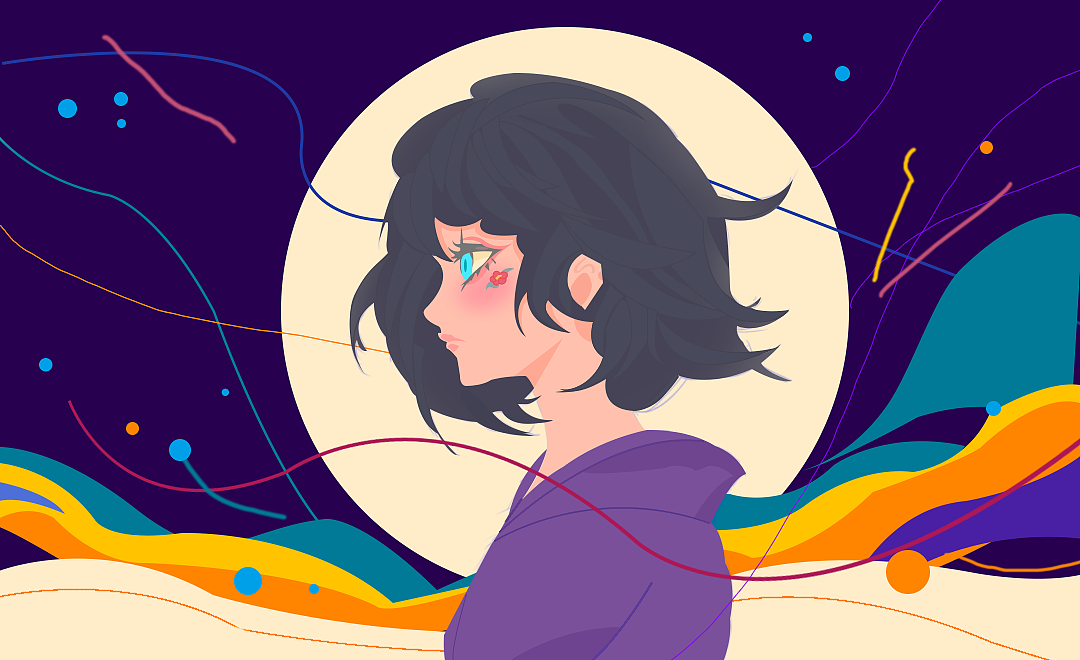 插画练习（图ZMjEyMTc2ODY0） - 艺术插画 - 站酷设计师一只柚子精原创素材 - 站酷ZCOOL