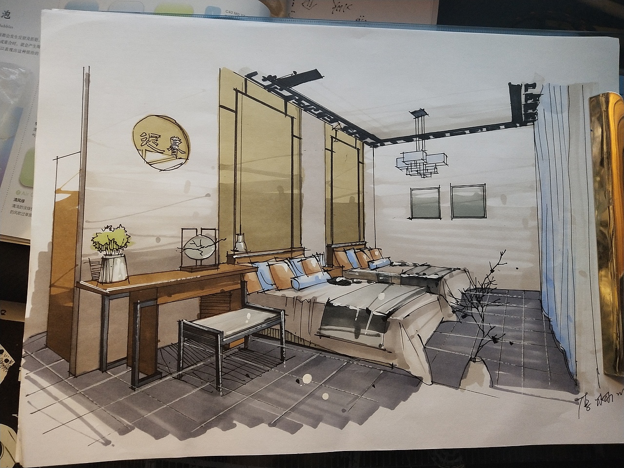 家装手绘效果图（图ZMTU3ODk0MjY4） - 家装设计 - 站酷设计师北海没有肥猫原创素材 - 站酷ZCOOL