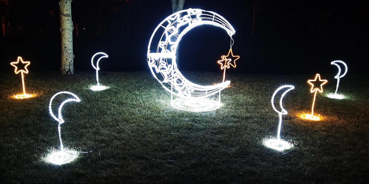 中秋灯光节灯光美陈灯光造型装饰制作