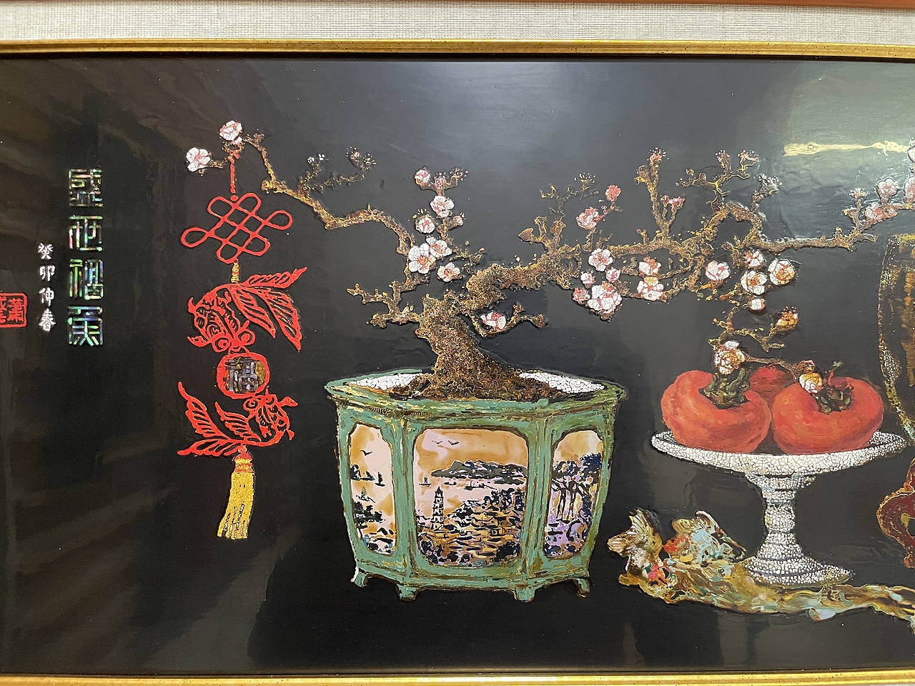 漆画（盛世福鱼）（图ZMzQ4ODgxODEy） - 绘画 - 站酷设计师萧成岳画师原创素材 - 站酷ZCOOL