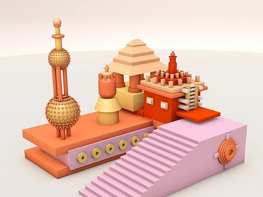 C4D小場(chǎng)景建模（個(gè)人主頁(yè)-ZMjg2MzgzNzI=） - 場(chǎng)景 - 站酷設(shè)計(jì)師小福設(shè)計(jì)原創(chuàng)素材 - 站酷ZCOOL