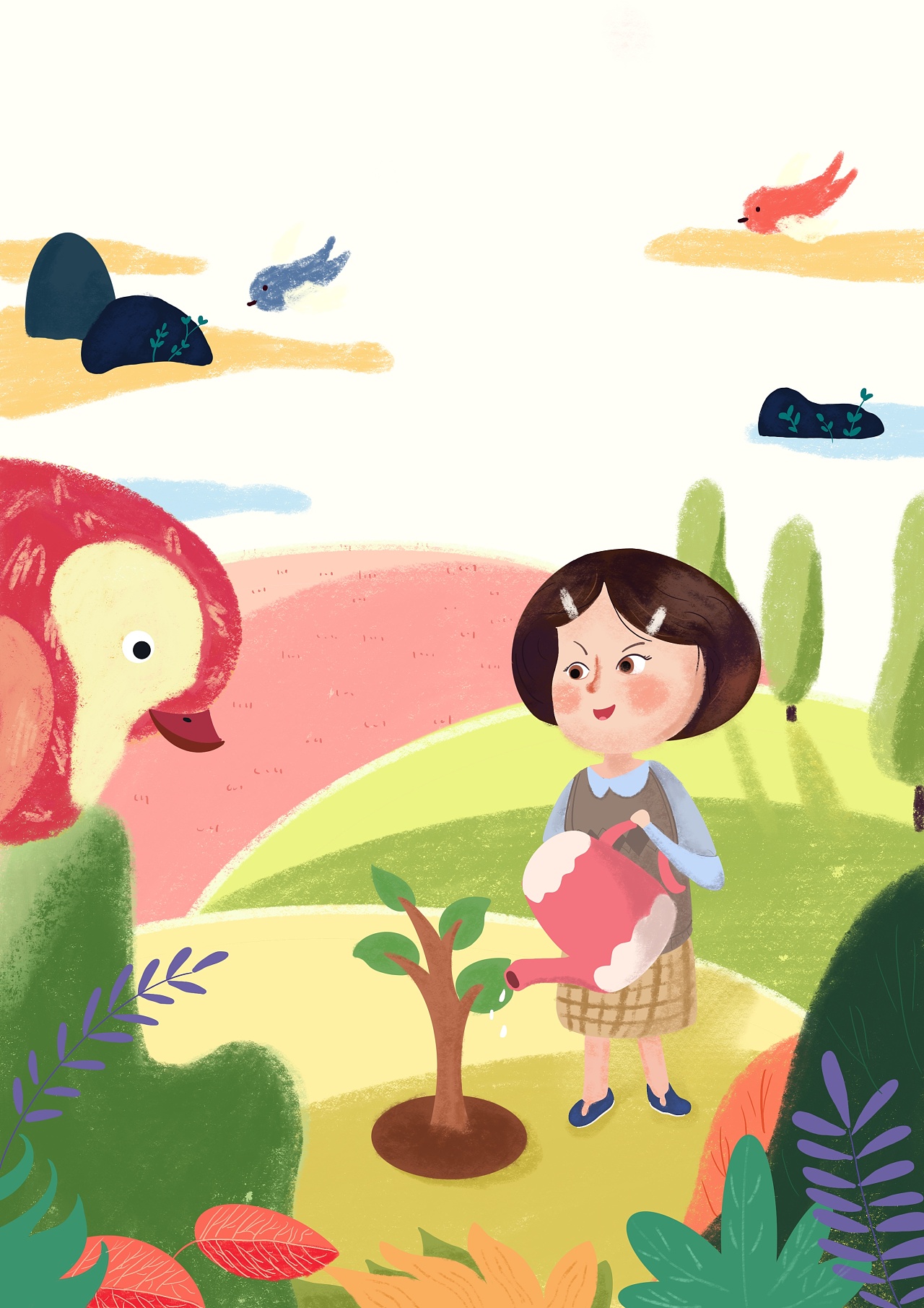 植树节海报|插画|儿童插画|amycai的猫 - 原创作品 - 站酷 (zcool)