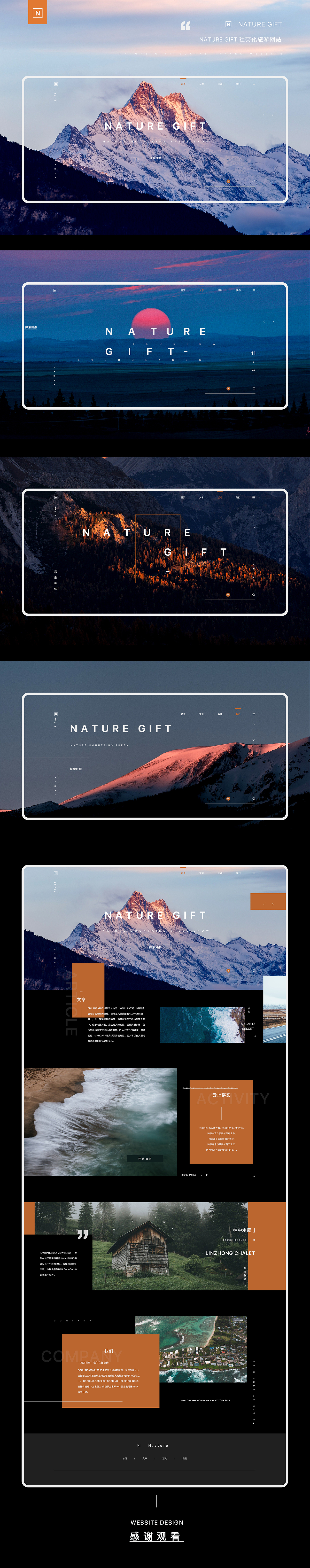 Nature Gift 社交化旅游网站