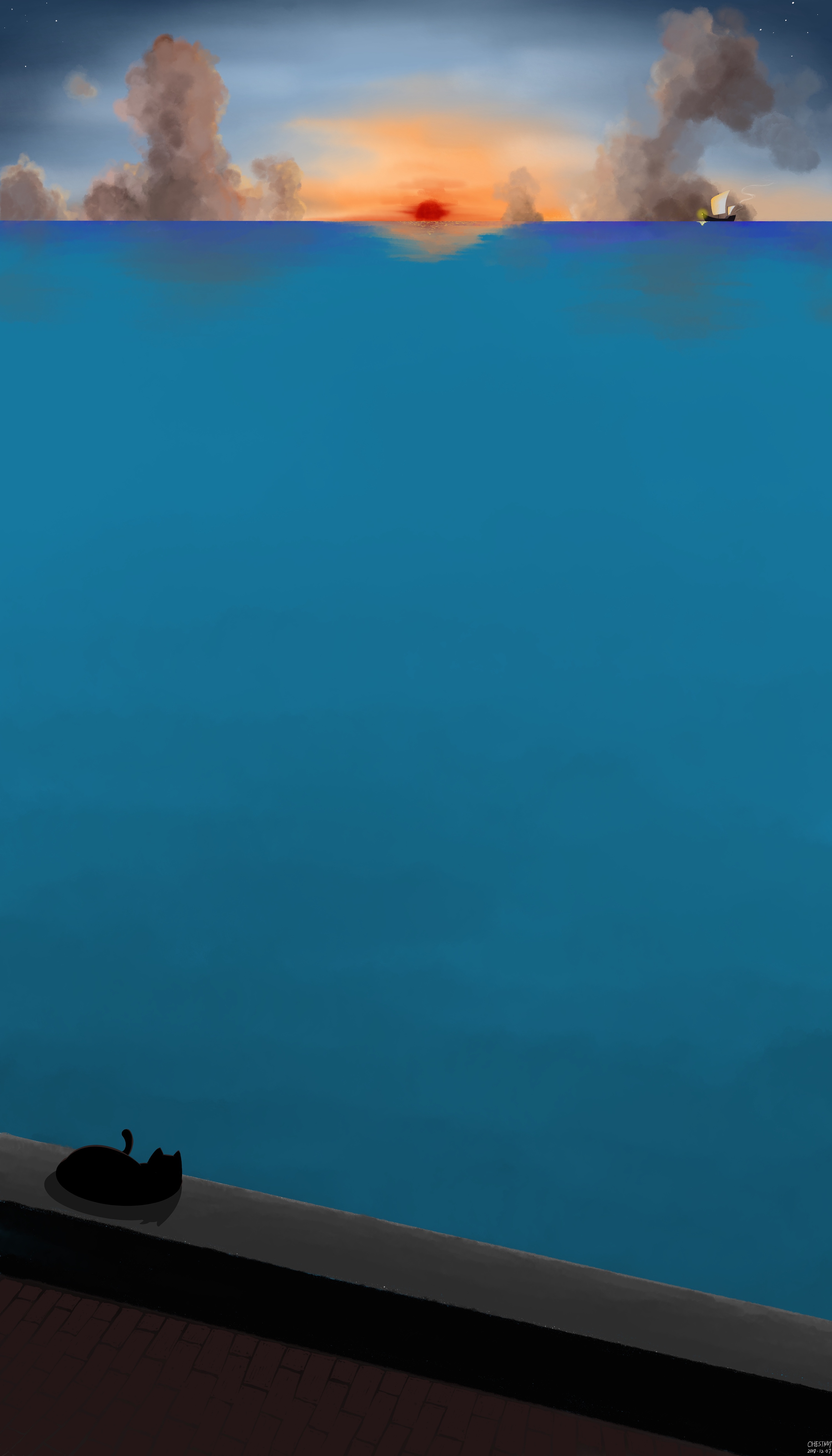 主题《海》|插画|插画习作|lanb16 - 原创作品 - 站酷 (zcool)