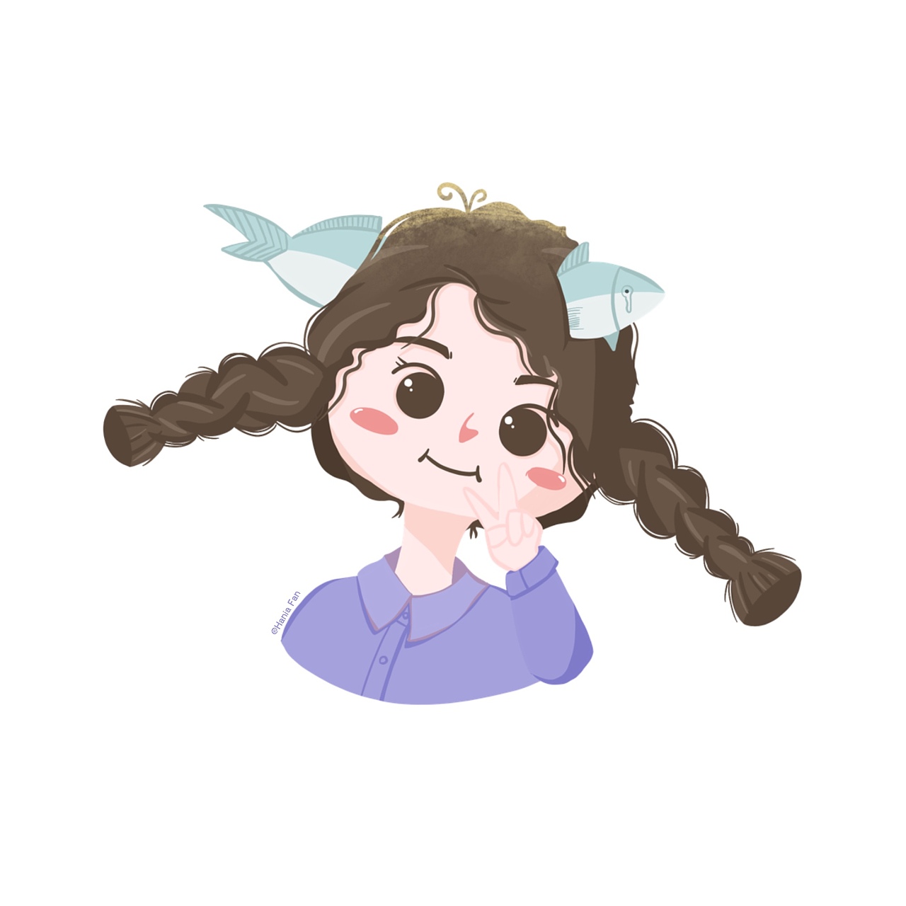 可爱萌手绘人物头像