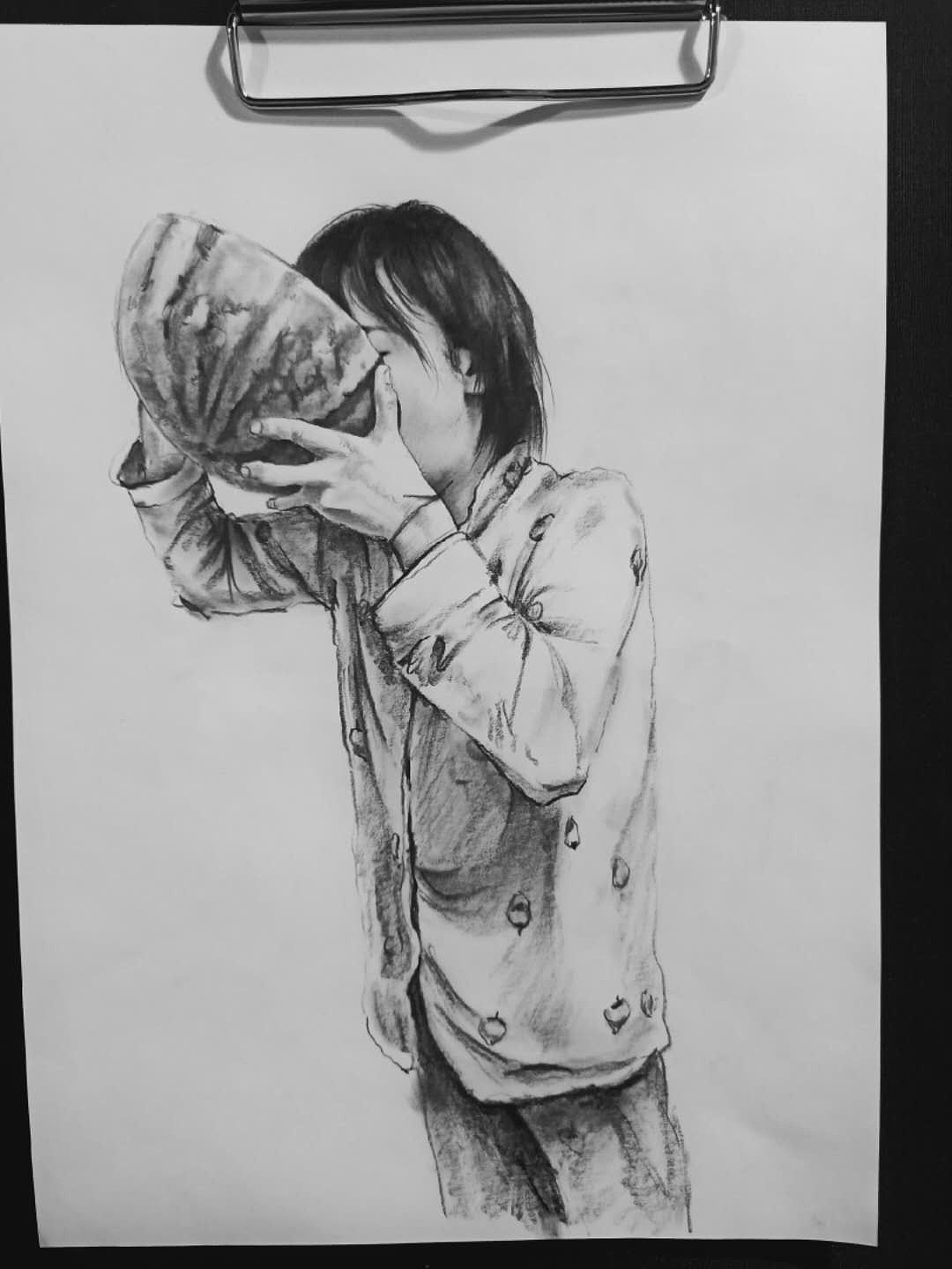 画照片 有点生硬