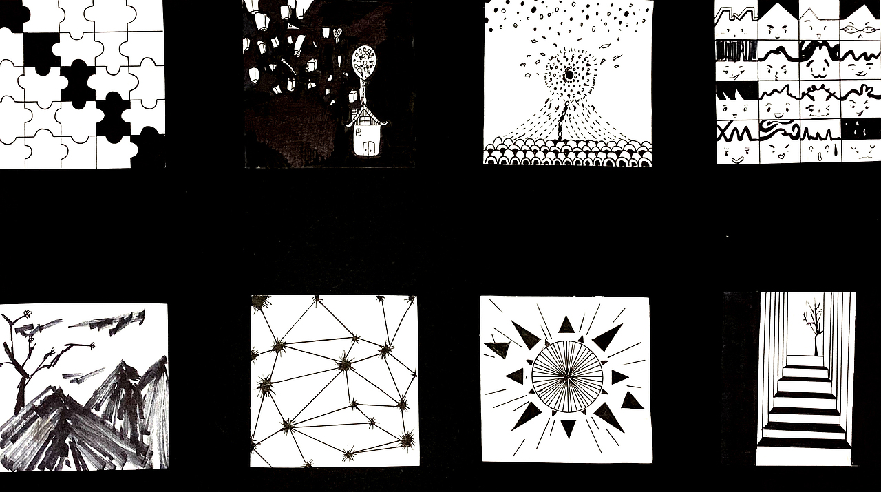 设计学类19-6班 骨骼练习 构成作业