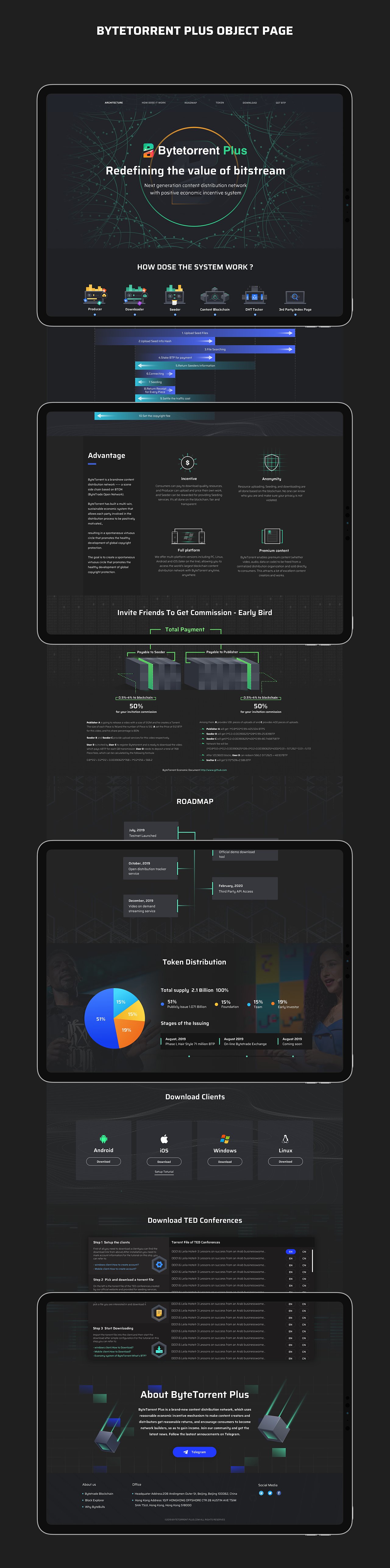 ByteTorrent plus 区块链项目产品官网展示
